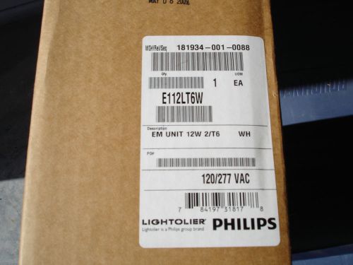 Lightolier Philips E112LT6W Emergency light 120/277V  2 - 6w Tungsten bulbs NEW