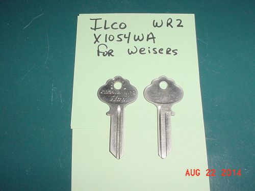 LOCKSMITH NOS Key Blanks WR2 x1054wa for Weiser Locks Dozen 12 Ilcos Nickel