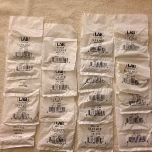 Schlage original keying pins by Lab Set of 21 Packs of 100 Ea.
