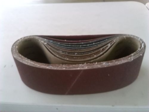 10 - 3&#034; x 24&#034; 80 grit aluminum oxide sanding belts for sale