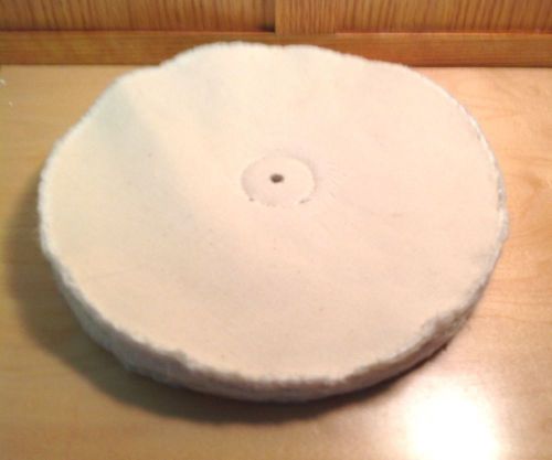 (2) 10 &#034; Dia. 40 ply Polishing Wheel Muslin Cotton Center Sewn Fits 1/2&#034; Arbor