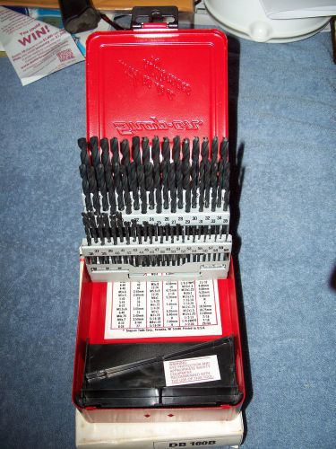 Snap-on 60 piece black wire gauge drill bit set, new