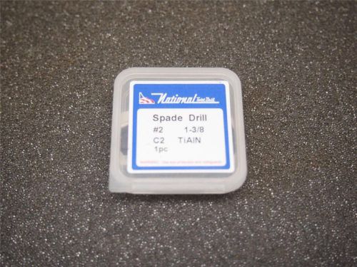 National Twist Drill Spade Drill Insert #2 TiAlN Coated  1 3/8&#034;