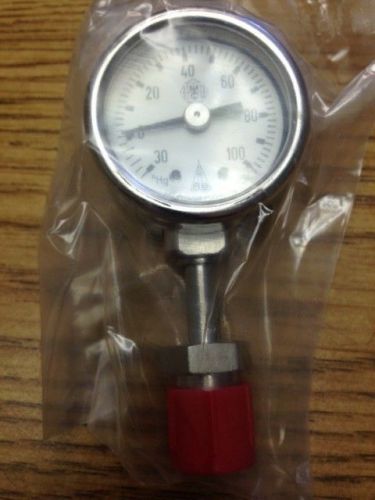 McDANIEL CONTROLS SBD1/4&#034;VCRM 40mm GAUGE 30 in. HG-100 PSI  NIB