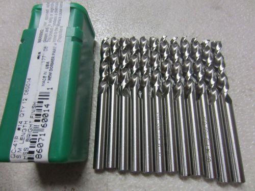 12 PTD #14 Precision Twis Drills Parabolic Flute Screw Machine Length EDP 060014