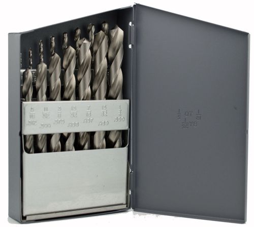 1/16 - 1/2&#034; jobber length hss bright 15pc drill set 118°point usa rmt #95090810 for sale