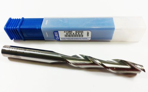 9/16&#034; garr 41290 solid carbide  2 flute  6&#034;-oal end mill l360 for sale