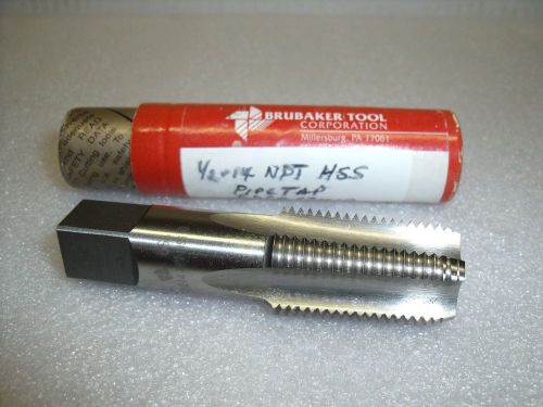 1/2&#034;-14 NPT 4 FLUTE HSS USA BRUBAKER TOOL PIPE TAP NEW – T12