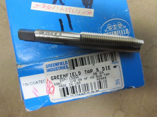 GREENFIELD 1/2&#034;-20 NF H3 Gun Tap Spiral Point 3 Flutes EDP 13334 USA