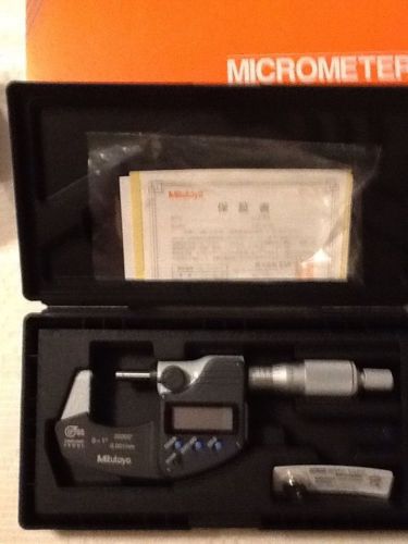 MITUTOYO 395-371 digital IP65 micrometer mic NIB spherical anvil/spindle SPC