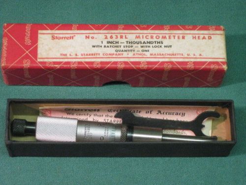 STARRETT No.263RL MICROMETER HEAD 1&#034; - THOUSANDTHS