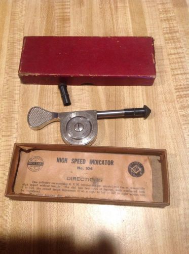 Starrett Speed Indicator No. 104. Excellent Condition. Vintage Machining Tool