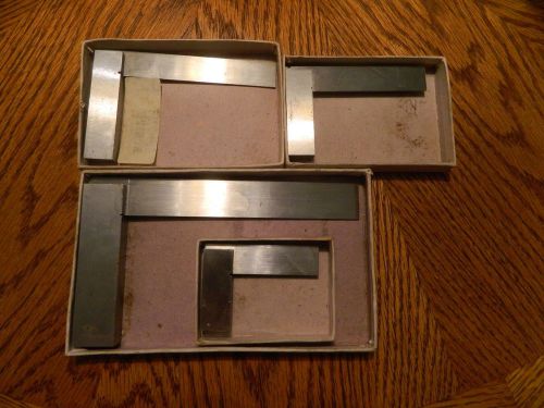 4 pc set lot J &amp; L Precision Square Machinist Metal tool maker carpenter weld