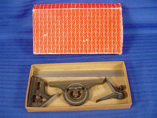 STARRETT 435-12-4R COMBINATION SQUARE SET MACHINIST/CARPENTER METAL/WOOD TOOL