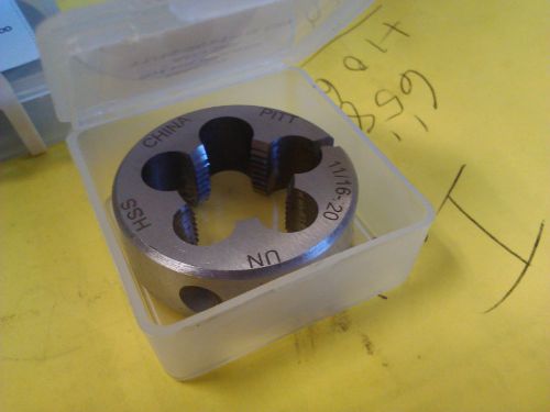 11/16&#034;-20 X 1-1/2&#034; HIGH SPEED STEEL ROUND ADJUSTABLE DIE