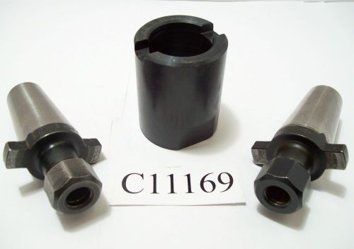 (3)PC SET KWIK SWITCH 200 (2)80235 COLLET CHUCKS AND (1) TOOL BLOCK LOT C11169