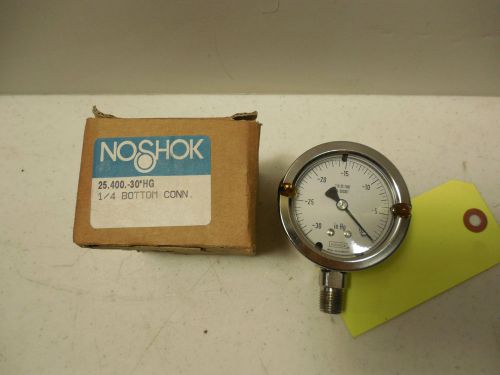 NOSHOK 1/4 BOTTOM CONNECTOR 25.400.-30&#034; HG GAUGE. MB14