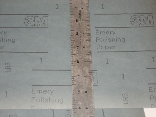 Machinist/Toolmakers 3M POLISHING EMERY PAPER #1 /10 sheets LR3  9&#034;x13-3/4&#034;