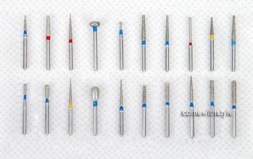 100 DENTAL DIAMOND BURS HIGH SPEED MEDIUM FG 1.6MM BRAND NEW Ship From US