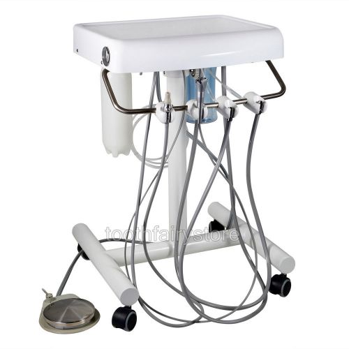 Dental Portable Delivery Unit cart 110V + Fiber Optic handpiece Tube Hose