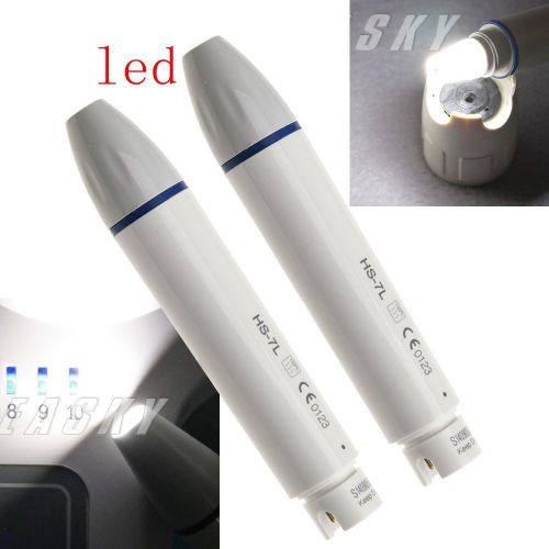 2* Dental LED light ultrasonic scaler Fiber Optic Handpiece fit for DTE SATELEC