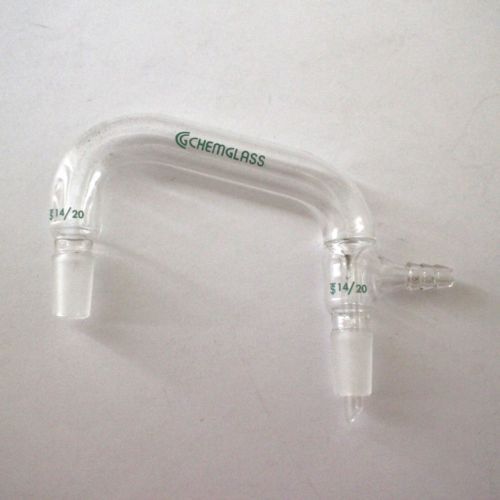 CHEMGLASS Glass 75° Distillation  Adapter 2 parallel  taper inner joints 14/20