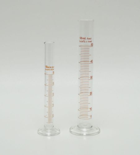 CYLINDERS GRADUATED MEASURING 10mL 50mL LAB BOROSILICATE GLASS 10 50 mL NEW