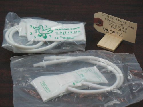 Critikon Classic Cuf Neonate #3 Vinyl Quick Connect BP Dual Tube 2628 One Cuff