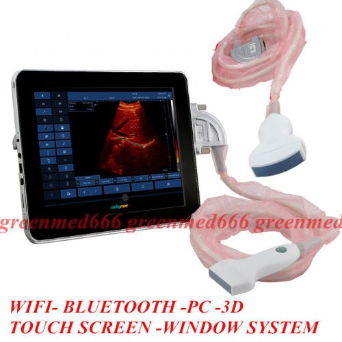 HD Full Digital B&amp;W Touchscreen Upad Ultrasound Scanner +Convex &amp; Linear 2Probe