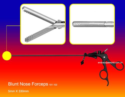 New Blunt Nose Laparoscopic Forceps 5X330mm Laparoscopy