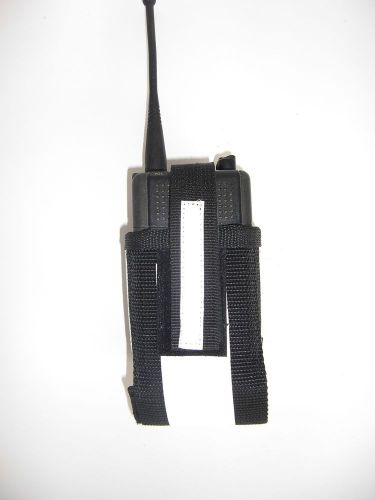 Super tough adjustable nylon radio holster ems, police, rescue, white reflective for sale