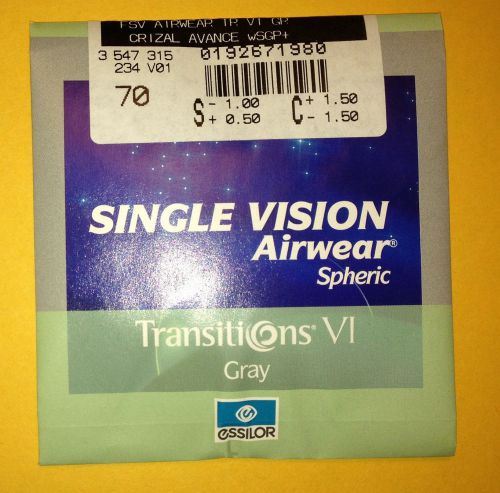 Transitions vi gray fsv airwear crizal avance w/sgp lot for sale