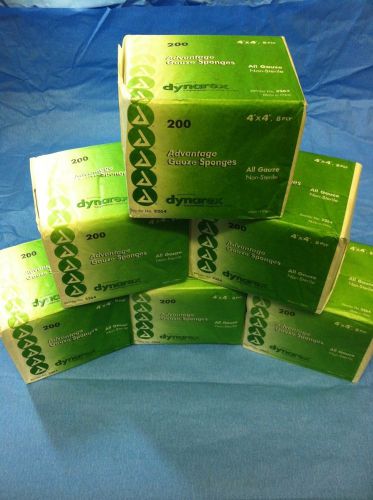 Lot Of 4 200 Packs 4&#034;x4&#034; 8 Ply Advantage Gauze Sponges Dynarex 3264 Non-Sterile