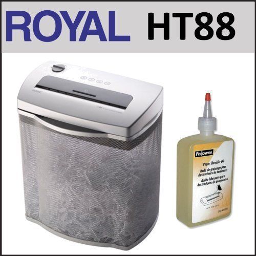 Royal HT88 8 Sheet Full Size Cross Cut Paper Shredder w/ Wire Mesh Basket