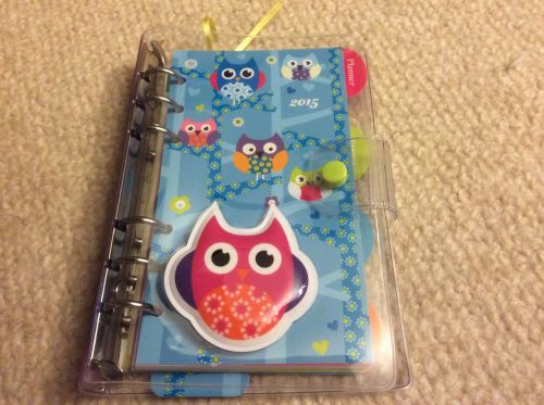 PUNCTUATE 2015 Weekly Vinyl Puffy Owl Engagement Calendar Planner NWOT New