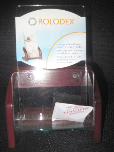 $NIB ROLODEX Mahogany Single Tier Leaflet Brochure Holder