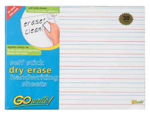 Pacon corporation asb8511ln gowrite dry erase handwriting sheets, 8 1/4 x 11, for sale