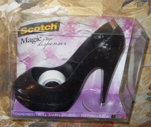 HIGH HEEL SCOTCH TAPE DISPENSER classic black eveing wear 3M clean NEW fabulous