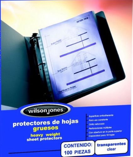 Acco/wilson Jones Sheet Protectors, Top Load,11&#034;x8.5&#034;, 100/BX, Clear