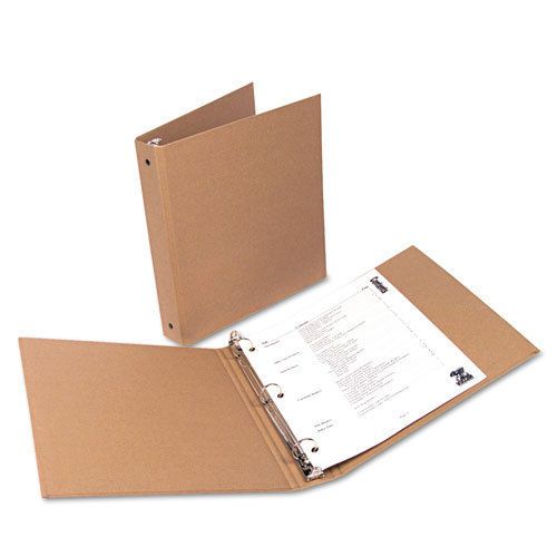 Eco-Friendly Round Ring Natural Kraft Binder, 11 x 8-1/2, 1&#034; Capacity