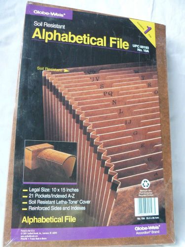 Globe-Weis Legal Expanding 21-Pocket Alphabetical File NoFlap