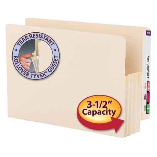 Smead manila file pockets two-ply tab legal size 3-1/2&#039;&#039; expansion for sale