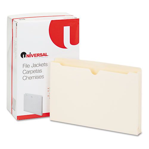 Economical File Jackets with 1 1/2 Expansion, Legal, 11 Point Manila, 50/Box