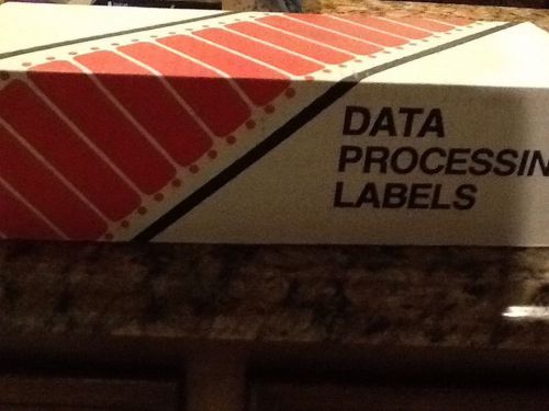 Data Processing Labels 3 1/2&#034; X 15/16&#034; White 1 Wide Permanent Adhesives 4500