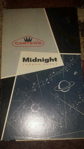 VINTAGE  1960 CARTER&#039;S MIDNIGHT CARBON PAPER INTENSE BLACK W ORIGINAL BOX ATOMIC