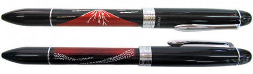 Akafuji Profit Sailor Pen - Mt Fuji sunrise maki-e lacquer ballpoint and pencil