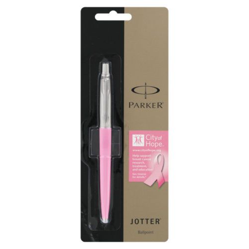 Parker jotter pink ribbon retractable ballpoint pen medium point blue ink 3/pack for sale