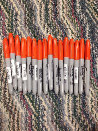 16 NEW ORANGE SHARPIE PERMANENT MARKER 16 PC