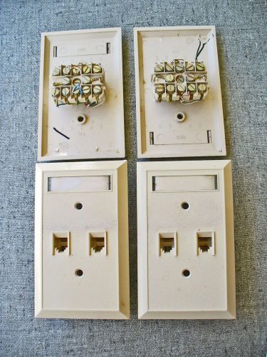 4-Vintage WESTERN ELECTRIC-625D Dual Mod Wall Jack (RJ-11/14) BELL SYSTEM