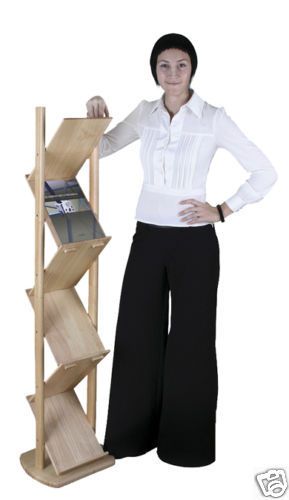 BAMBOO FOLDING 6-HOLDER LITERATURE RACK - GREEN PRODUCT